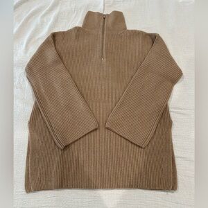 H&M Oversized Quarter Zip Turtleneck Sweater